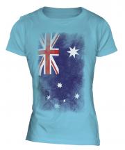 Australia Faded Flag Ladies T-Shirt