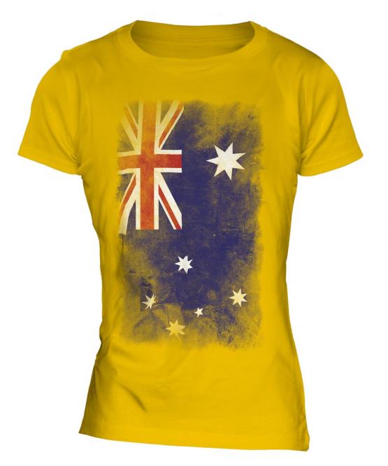 Australia Faded Flag Ladies T-Shirt