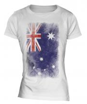 Australia Faded Flag Ladies T-Shirt