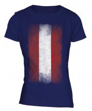 Austria Faded Flag Ladies T-Shirt