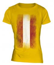 Austria Faded Flag Ladies T-Shirt