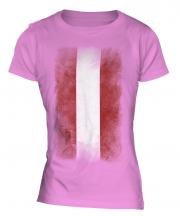 Austria Faded Flag Ladies T-Shirt