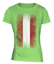Austria Faded Flag Ladies T-Shirt