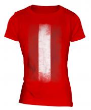 Austria Faded Flag Ladies T-Shirt