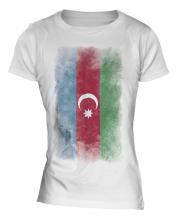 Azerbaijan Faded Flag Ladies T-Shirt
