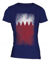 Bahrain Faded Flag Ladies T-Shirt