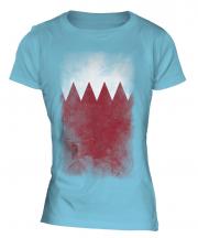 Bahrain Faded Flag Ladies T-Shirt