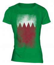 Bahrain Faded Flag Ladies T-Shirt
