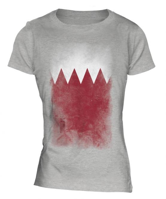 Bahrain Faded Flag Ladies T-Shirt