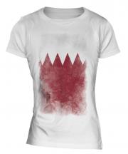 Bahrain Faded Flag Ladies T-Shirt