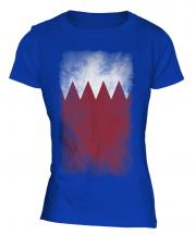 Bahrain Faded Flag Ladies T-Shirt
