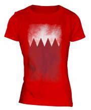 Bahrain Faded Flag Ladies T-Shirt