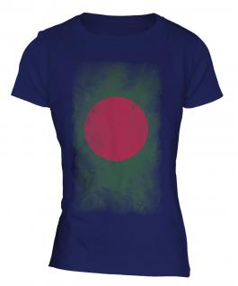 Bangladesh Faded Flag Ladies T-Shirt