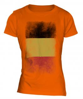 Belgium Faded Flag Ladies T-Shirt
