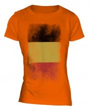 Belgium Faded Flag Ladies T-Shirt