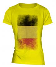 Belgium Faded Flag Ladies T-Shirt