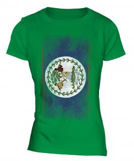 Belize Faded Flag Ladies T-Shirt