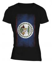 Belize Faded Flag Ladies T-Shirt