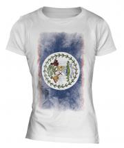 Belize Faded Flag Ladies T-Shirt