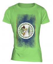 Belize Faded Flag Ladies T-Shirt