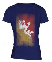 Bhutan Faded Flag Ladies T-Shirt