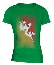 Bhutan Faded Flag Ladies T-Shirt