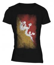 Bhutan Faded Flag Ladies T-Shirt