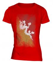 Bhutan Faded Flag Ladies T-Shirt