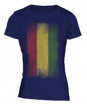 Bolivia Faded Flag Ladies T-Shirt