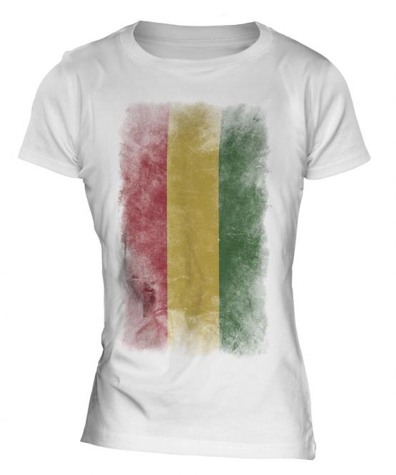 Bolivia Faded Flag Ladies T-Shirt