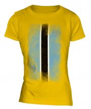 Botswana Faded Flag Ladies T-Shirt