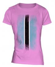 Botswana Faded Flag Ladies T-Shirt
