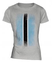 Botswana Faded Flag Ladies T-Shirt