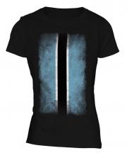 Botswana Faded Flag Ladies T-Shirt