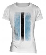 Botswana Faded Flag Ladies T-Shirt