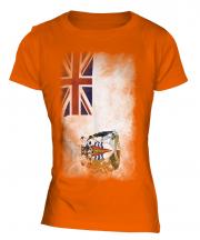 British Antartic Territory Faded Flag Ladies T-Shirt