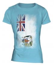 British Antartic Territory Faded Flag Ladies T-Shirt