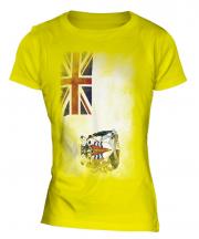 British Antartic Territory Faded Flag Ladies T-Shirt