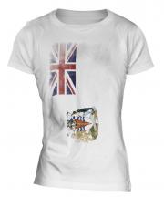 British Antartic Territory Faded Flag Ladies T-Shirt