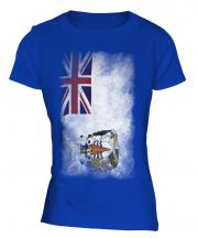 British Antartic Territory Faded Flag Ladies T-Shirt