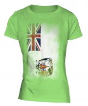 British Antartic Territory Faded Flag Ladies T-Shirt