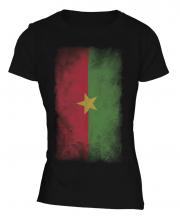 Burkina Faso Faded Flag Ladies T-Shirt