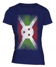 Burundi Faded Flag Ladies T-Shirt