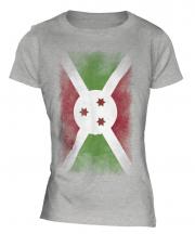 Burundi Faded Flag Ladies T-Shirt