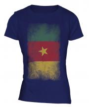 Cameroon Faded Flag Ladies T-Shirt