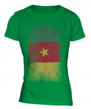 Cameroon Faded Flag Ladies T-Shirt