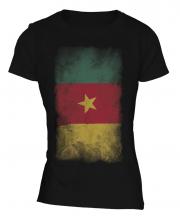 Cameroon Faded Flag Ladies T-Shirt