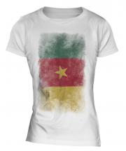 Cameroon Faded Flag Ladies T-Shirt