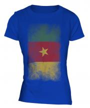 Cameroon Faded Flag Ladies T-Shirt