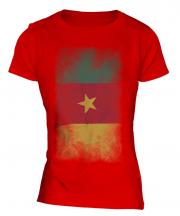 Cameroon Faded Flag Ladies T-Shirt